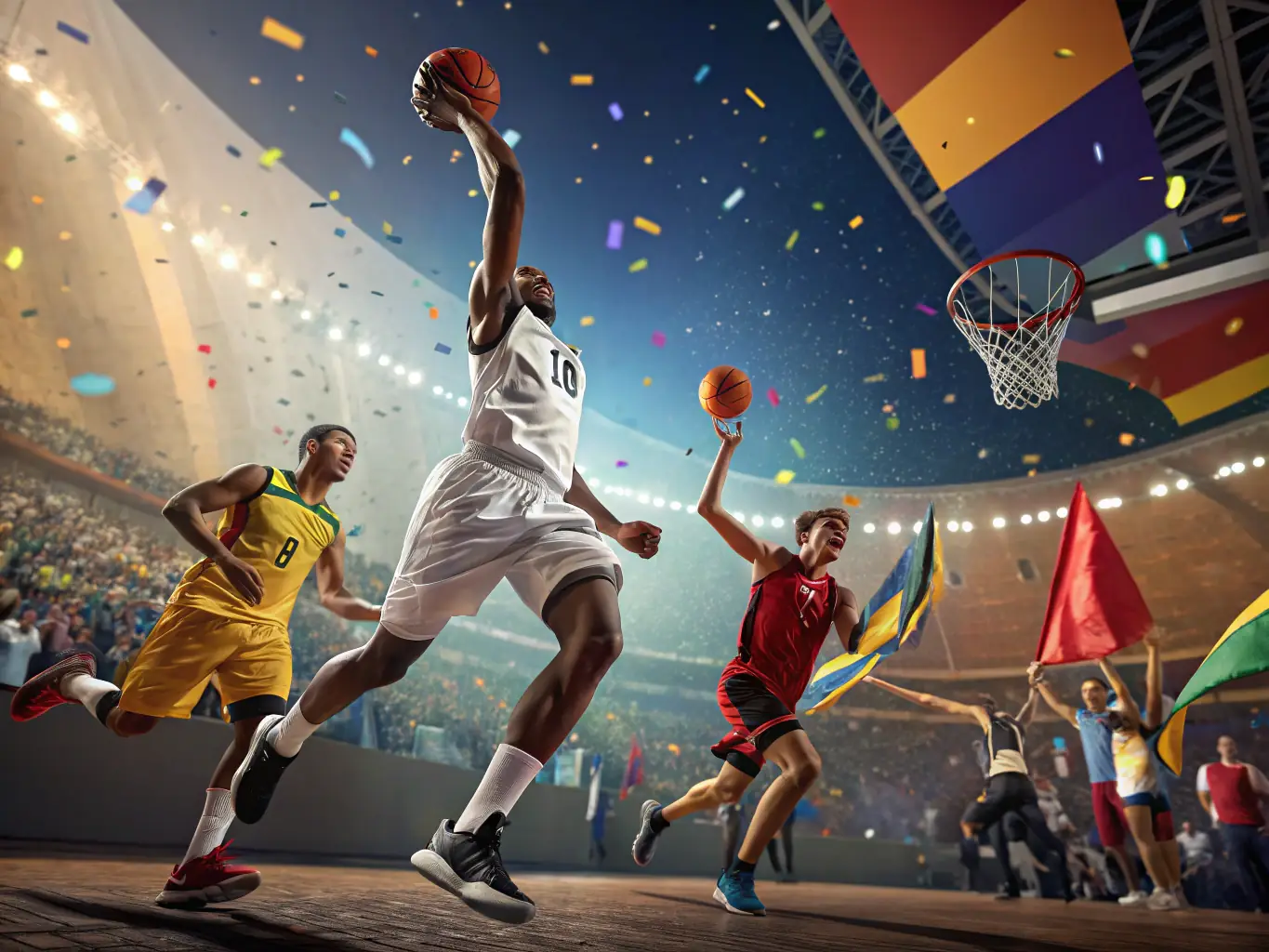 A group of diverse athletes participating in a training session, emphasizing the inclusive nature of LATITUDE COMPETITION's programs. The image should reflect the organization's commitment to equal access to sports.